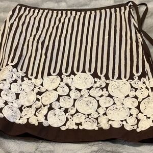 Max Edition Brown and White A-Line Skirt